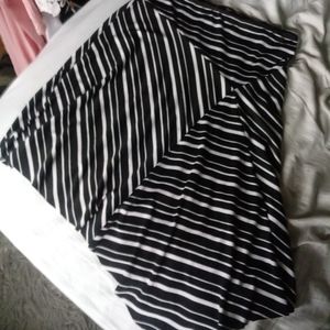 Striped Asymmetrical Skirt